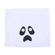 Ghost Costume White Nylon Horror Spooky Ghost Poncho for Holiday Cosplay Party Performance S