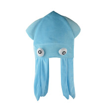 Squid Hat Soft Comfortable Flannel Funny Attractive Animal Hat Costume Accessory for Holiday Party Blue