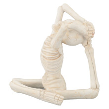 Yoga Skeleton Statue Lifelike Unique Stretching Posture Skeleton Figurine for Festival Decor