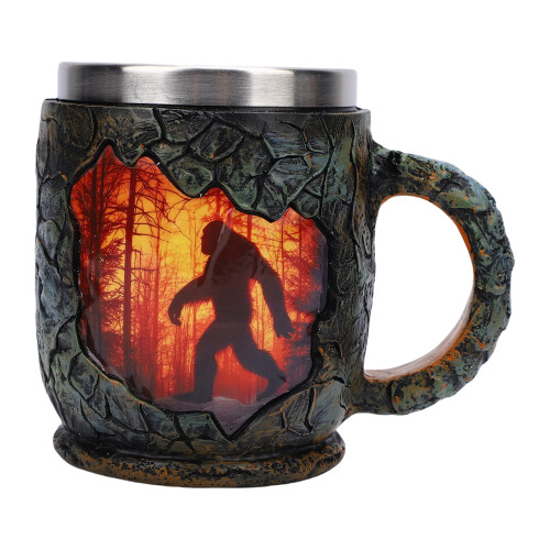 Coffee Cup 14oz Unique Creative Vintage Forest Fire Mug with 3D Relief for Holiday Present 1