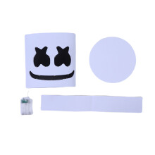 LED DJ Face Cover 2 Modes EL Cold Lighting Light Up Party Face Cover with Pre Cut Eye Openings for Cosplay