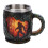 Coffee Cup 14oz Unique Creative Vintage Forest Fire Mug with 3D Relief for Holiday Present 3