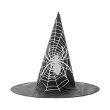 Witch Hat Scary Creepy Wide Brim Pointed Hat for Men Women Kids Costume Cosplay Party Festivals Decoration