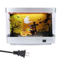 Ghost Aquarium Decorative Lamp Artificial Hallowmas LED Dynamic Table Motion Picture Lamp for Living Room