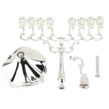 Candle Holder 9 Branches Alloy Vintage Decorative Candlestick Holder for Weddings Silver Color