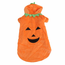 Halloween Pumpkin Dog Clothes Cute Warm Dog Costume for Medium Large Dogs Autumn Winter Orange 4XL