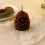 electronic pinecone-shaped Christmas candle, battery powered, LED 1
