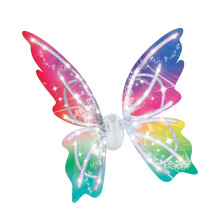 Electric Light Up Wings with LED Lights Adjustable Straps Reflective Film Moving Fairy Wings for Girls Princess Fairy Wings