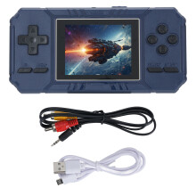 3 Inch Retro Game Console Built in 520 Games Color Screen Handheld Gaming Console Support Double Player TV Connection S8 Blue