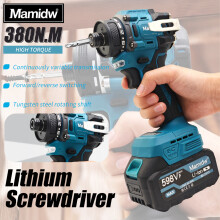 Mamidw Tournevis électrique sans fil, 380 N.M, vitesse variable, compatible batterie Makita 18V
