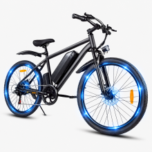 Adult Commuter Electric Bike 26 Inch, 250W,48V 13Ah Removable Battery, LCD Display, 7 Speed City E-Bike