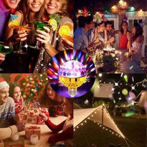 Disco Light for Christmas Colorful Rotating Disco Light with Sockets E27 Rotating Disco Light Plug 2