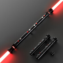 Sabre laser à double lame Maul, Noir, avec 2 poignées et 2 lames