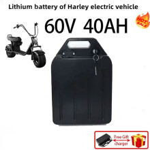 Batterie lithium pour moto Harley Citycoco, 60V 40Ah, étanche avec chargeur