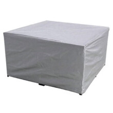 Vattentätt Möbelöverdrag för Uteplats (130 X 130 X 90 cm) - Överdrag Till Trädgårdsbord och Stolar med Justerbar Dragsko