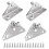 10MM  Stud Mounting Brackets for Gas Spring Strut Shock, 2 Angled L-Type & 2 Flat-Type Mounts 1