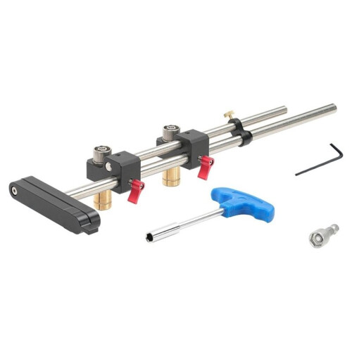 Woodworking Fixed-Length Cutting Track Stop Adjustable Repeat Stop with Scale for Woodworking Tables and Track Saws