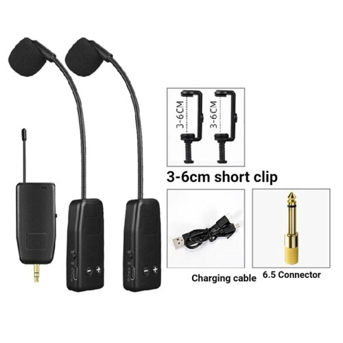 Wireless Microphone System for Violin - Clip- Instrument Transmitter and Receiver Violin 2