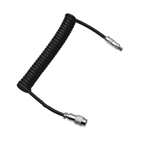 Professional Keyboard Extension Cable 8K Magnetic  Mechanical Keyboard Cable Coiled Spring Cable 1.5M Black