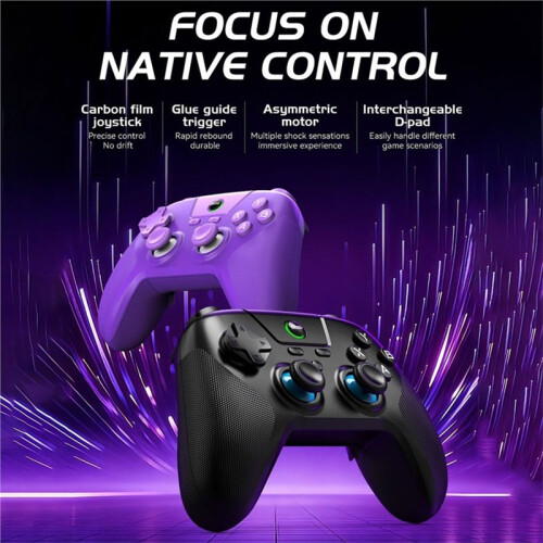 Wireless Gaming Controller  5.4 Gamepad for PC PS3 PS4 PS5 Android IOS for  Turbo Macro Back Key Puple 1