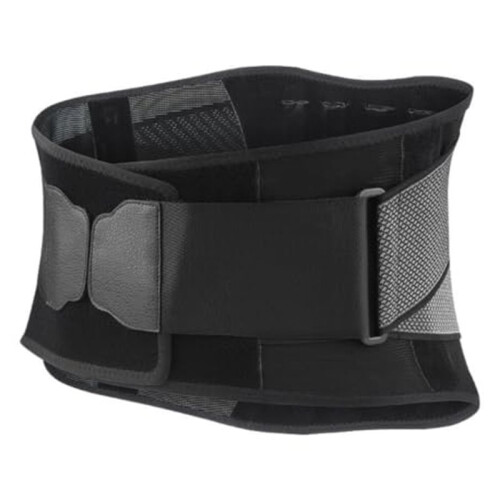 Breathable Lower-Back Support Belt with Rigid Strips, Adjustable Back Brace for Daily Exercise, Workers, Athletes L