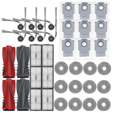 39pcs for Saros 10R Robot Vacuum Spare Parts Main Side Brushes Mop Cloths HEPA Filters Dust Bags Accessories