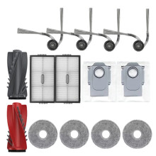 14-Delige Set Reserveonderdelen voor de voor Saros 10R Robotstofzuiger: Hoofdborstels, Zijborstels, Dweildoeken, HEPA-Filters, Stofzakken en