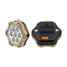 Tragbare Solar-Campinglampe, Notfall-Suchscheinwerfer, Magnetische Arbeitsleuchte für Den Außenbereich mit Haken für Autoreparaturen