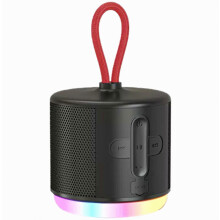 Tragbarer Lautsprecher mit Bass-Subwoofer, integriertem 52-mm-Lautsprechertreiber, geeignet für Reisen im Freien, Bluetooth-fähig, Schwarz
