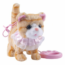 Gatto elettrico giocattolo per bambini, comodo, con telecomando, interattivo, robot animato che cammina e parla, ideale per imparare a gattonare.