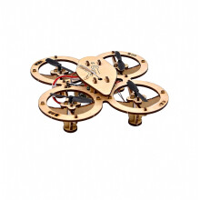 Kit de cuadricóptero de madera para armar, modelo de dron para experimentos escolares de ciencia y educación, modelo de aeronave de entrenamiento