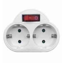 Multiprise à double prise 250 V 16 A, conforme aux normes européennes, pour le chargement d'appareils électroniques de voyage en Europe.