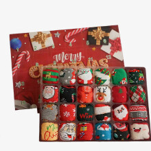 Vianočné ponožky Adventný kalendár s 24-dňovým odpočítavaním, 12 párov zimných ponožiek pre ženy, mužov, dospe