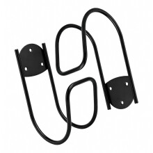 Support mural en métal pour tuyau d'arrosage, lot de 2, pour jardin et balcon, barre avant incurvée pour ranger le tuyau enroulé pendant l'arrosa
