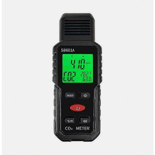 3-in-1 CO2-meter, draagbare luchtkwaliteitsmonitor, 5000 ppm CO2-meter, koolstofdioxide-detector S8601A
