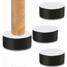 Pieds de meubles, lot de 4 pieds de support, rehausseurs de meubles auto-adhésifs robustes, pour canapé, armoire ou bureau (L60 x H30 mm, noir)
