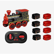 Train magnétique télécommandé, jouet de train Connect and Swallow, coffret de train avec locomotive, cadeau de Noël idéal pour les enfants.