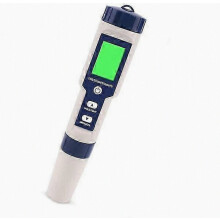 Zeer nauwkeurige waterkwaliteitsmeter met gelijktijdige meting van pH/TDS/EC/zoutgehalte/temperatuur. Snelle respons voor monitoring van de water