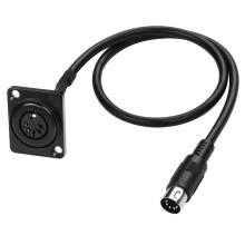 5 Pin DIN MIDI Extension Cable, Panel Mount D-Type Female to Male 5-Pin MIDI Audio Adapter for Keyboard 50cm A