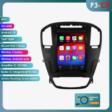 Ossuret Autoradio Android 13, Écran Vertical 2009 Pouces, 4 cœurs 2G 64G, CarPlay et Android Auto, pour Opel Insignia Buick Regal
