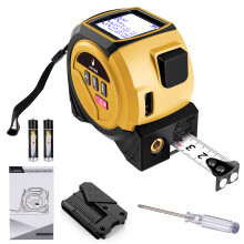 Télémètre laser 3 en 1, 40 m, niveau laser croisé, mètre ruban 5 m, mesure de surface et volume, rénovation