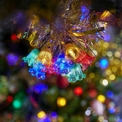 Premier Retro Bell Christmas Lights 80 LED Multicoloured 2