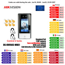 HIKVISION DS-KV9503-WBE1, Interphone Vidéo IP, Reconnaissance Faciale, Résistant Vandalisme, Contrôle 2 Verrous, Extérieur
