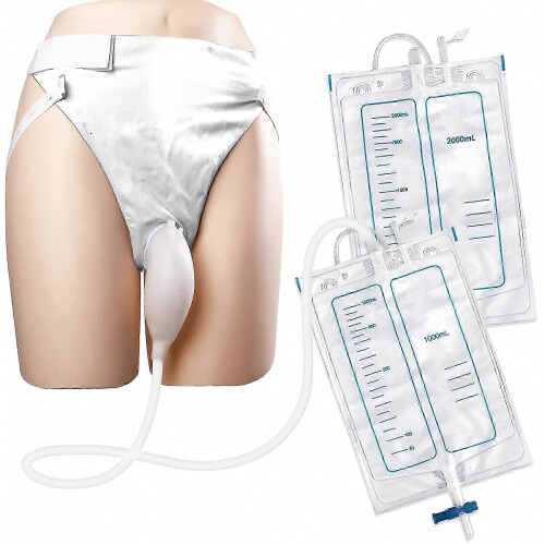 Φορετή τσάντα ούρων ιατρικής ποιότητας 1000ml 2000ml με καθετήρα για ασθενείς π
