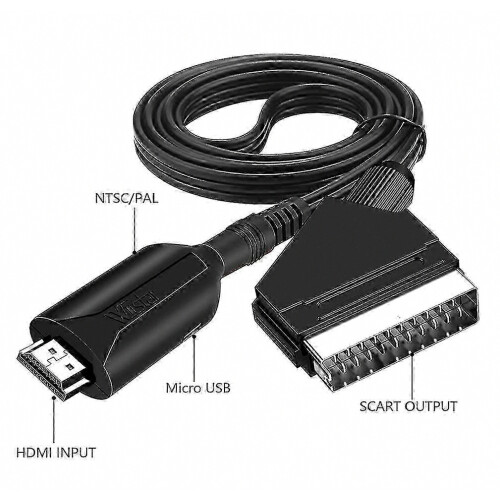 Καλώδιο μετατροπής HDMI σε SCART 1 μέτρου άμεσης σύνδεσης για τηλεόραση/PC/DVD, θω 1