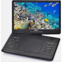 Draagbare dvd-speler van 14 inch met afstandsbediening, hoge resolutie, oplaadbare batterij, groot scherm, dvd-speler voor in de auto