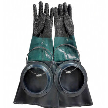 Zandstraalhandschoenen, onderdelen voor zandstraalmachine, 60 cm, met O-ringen voor zandstraalcabine.