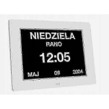 Elektronische Digitaluhr mit Kalender und Wecker, unterstützt 8 Sprachen, inklusive Polnisch