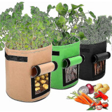 Aardappelkweekzakken, 3 stuks 7 gallon (ca. 26 liter) voor het kweken van aardappelen en groenten. Nieuw product S04