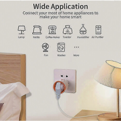 Έξυπνη πρίζα ρεύματος 16A Euro Socket 3680 Watt Meter Smart Socket Τηλεχειριστήριο 2